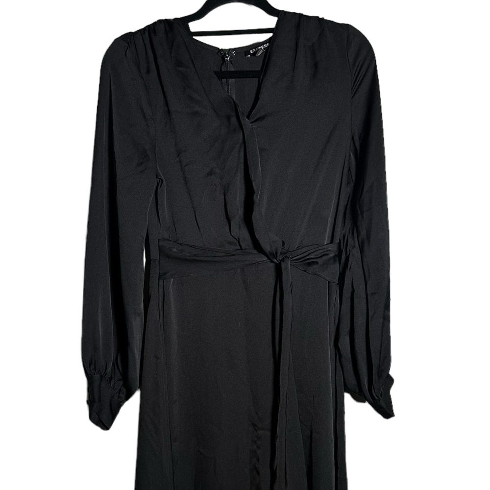 Black satin dress